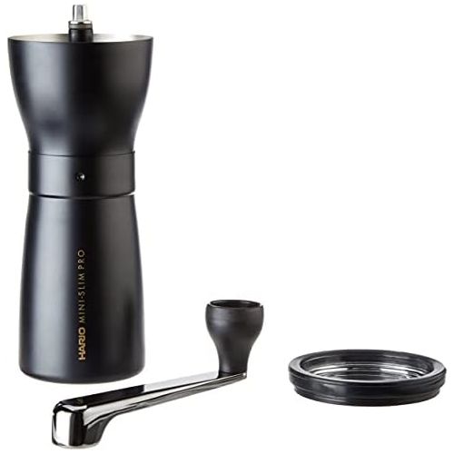  Hario MMSP-1-B Ceramic Coffee Mill Mini-Slim Pro Handkaffeemuehle, Schwarz