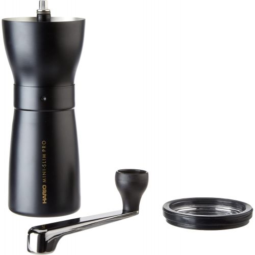  Hario MMSP-1-B Ceramic Coffee Mill Mini-Slim Pro Handkaffeemuehle, Schwarz
