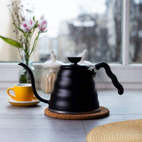  Hario V60 Buono Teekanne, Glas, schwarz