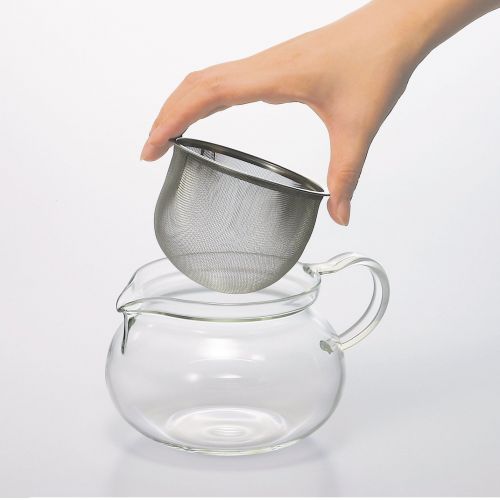  Hario 50 ml Stainless Fine Glass Teapot with Large Infuser, Pack of 1