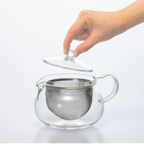  Hario 50 ml Stainless Fine Glass Teapot with Large Infuser, Pack of 1