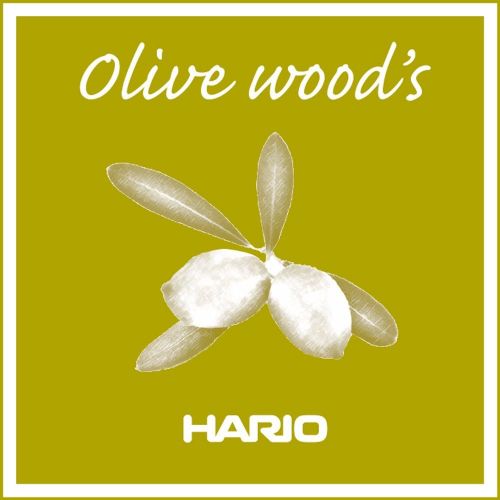  Hario Kaffekanne, 600 ml, Griff und Deckel aus Olivenholz, durchsichtig, 4 Cup