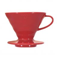 Hario VDC-02R V60 Kaffeefilterhalter Porzellan- Groesse 02/1-4 Tassen, rot