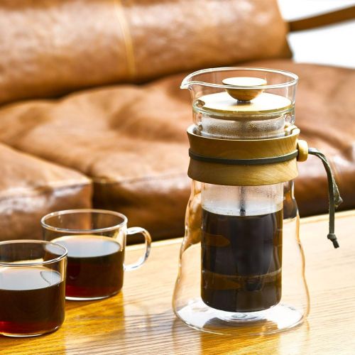  Hario Kaffeezubereiter, Glas, Holz, 2 Tassen