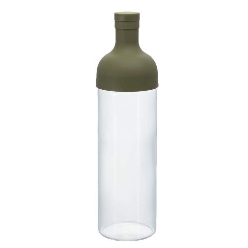  Hario, Filter Bottle, Fib-75-OG, Kunststoff und Glas, olivgruen, 750 ml, 10 x 10 x 25 cm