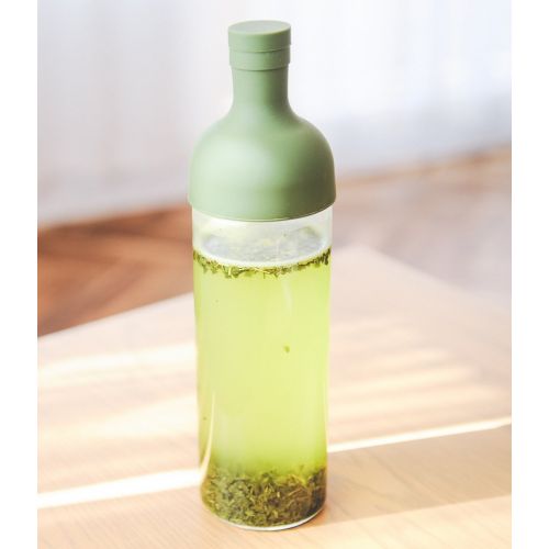  Hario, Filter Bottle, Fib-75-OG, Kunststoff und Glas, olivgruen, 750 ml, 10 x 10 x 25 cm