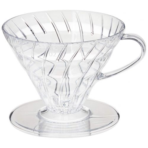  Hario V60 Size 02 Pour Over Starter Set with Dripper, Glass Server, Scoop and Filters, Black