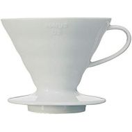 Hario V60 Ceramic Coffee Dripper Pour Over Cone Coffee Maker Size 02, White