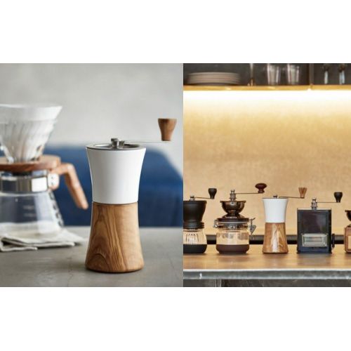  HARIO MCW-2-OV Ceramic Coffee Mill, One size, Wood: Kitchen & Dining