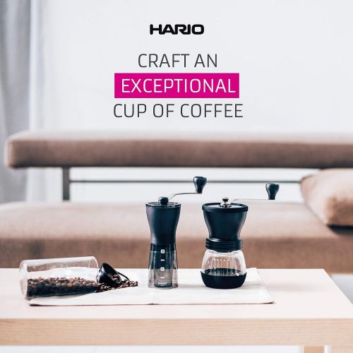  [아마존베스트]Hario Ceramic Coffee Mill, Mini Slim, Plus, Black