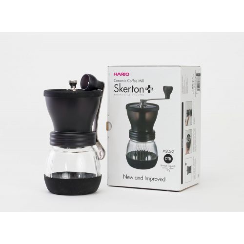  Hario Ceramic Coffee Mill - Skerton Plus Manual Coffee Grinder 100g Coffee Capacity