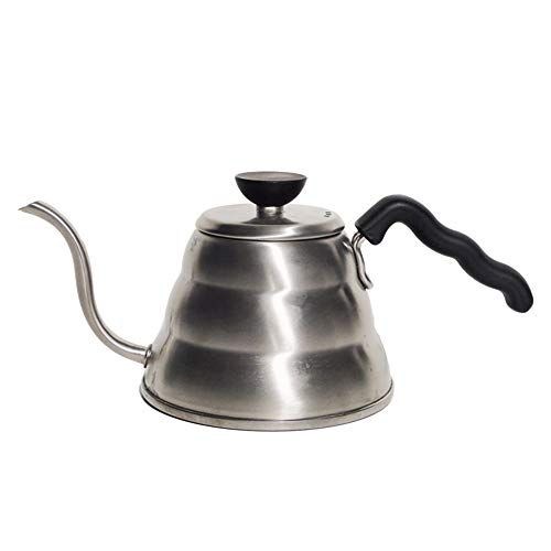  [아마존베스트]Hario Gooseneck Coffee Kettle Buono, Stovetop, 1.0L, Stainless Steel, Silver