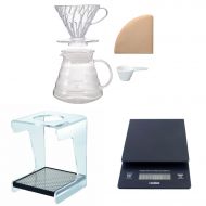 Hario V60 Complete Coffee Brewing Set - Scale, Brewer Set & Stand