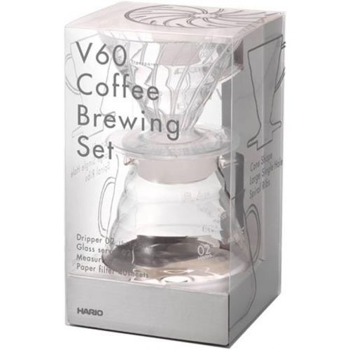  Hario V60 Kettle, Brewer Set, Coffee Mill & 100 Extra Filters - Package Set