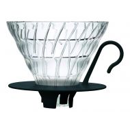 /Hario V60 Glass Coffee Dripper, Size 02, Black