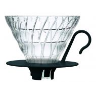 Hario V60 Glass Coffee Dripper, Size 02, Black