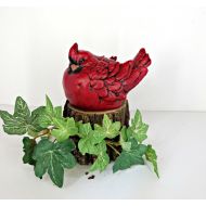 HarkCreationsHouston Cardinal Statue - Concrete Red Bird Figurine Garden/Yard Art Decor - Christmas Decor - great gift for gardener, bird watchers, nature lovers