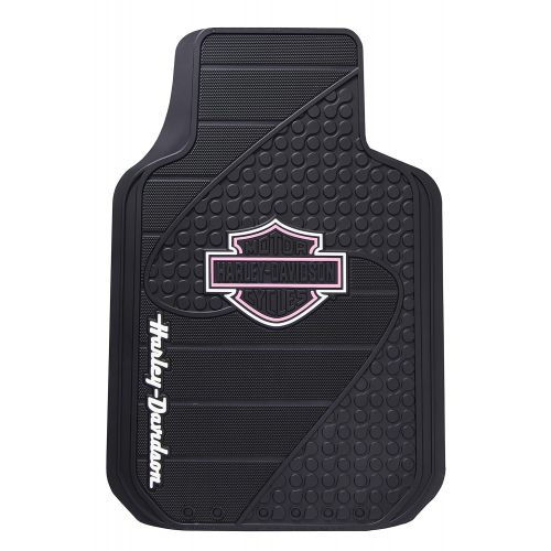  Harley-Davidson Pink Bar & Shield Factory Front Floor Mats Set of 2 Black P1384P