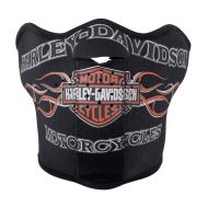 Harley-Davidson Mens Pinstripe Bar & Shield Flames Face Mask, Black 99436-16VM