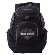Harley-Davidson Mens Deluxe Backpack BP1900S-GRYBLK