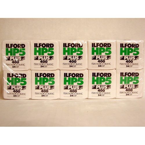  Harman Ilford HP5 Plus 400, 35mm Black and White Print Film, 24 Exp, 10 PACK