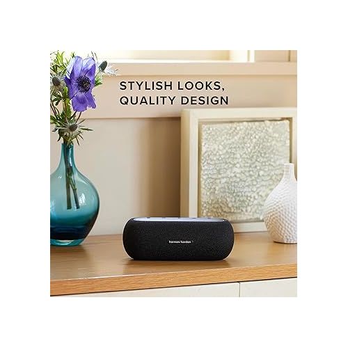  Harman Kardon Luna Speaker - Portable Bluetooth Speaker, IP67 Waterproof and Dustproof with Built in Battery (Black)