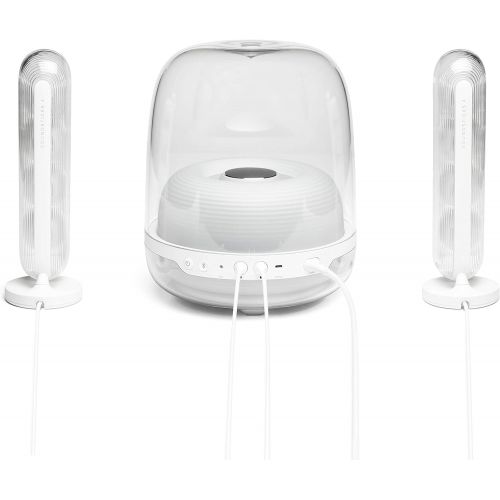  Harman Kardon HK SoundSticks 4-2.1 Bluetooth Speaker System with Deep Bass and Inspiring Industrial Design (White)