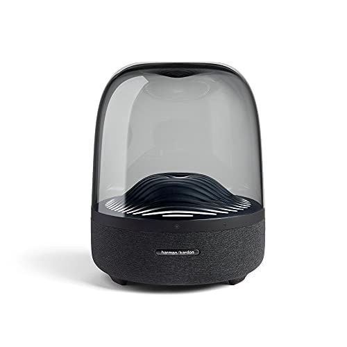  Harman Kardon Aura Studio 3 - Elegant, BT Wireless Speaker with Premium Design and Ambient Lighting- Black