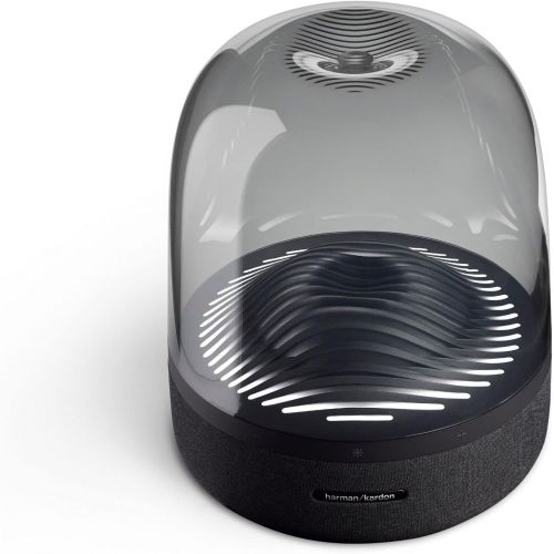  Harman Kardon Aura Studio 3 - Elegant, BT Wireless Speaker with Premium Design and Ambient Lighting- Black