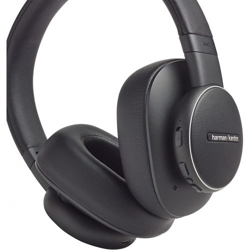  Harman Kardon Fly ANC Wireless Bluetooth Over-Ear Headphones with Active Noise Cancelling - Google Voice Assistant - Alexa Built-in (Retail Packaging)