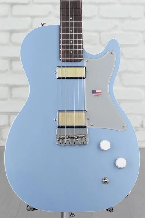 Harmony Jupiter Thinline Semi-hollowbody Electric Guitar - Sky Blue Demo