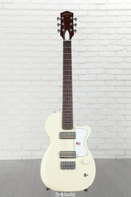  Harmony Juno Electric Guitar - Pearl White with Rosewood Fingerboard
