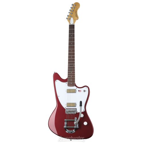  Harmony Silhouette Electric Guitar with Bigsby - Burgundy with Rosewood Fingerboard