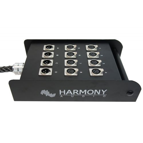  Harmony Audio HA-SB1250 XLR Snake Cable 12 Channel - 50 Feet (8 Send, 4 Returns)