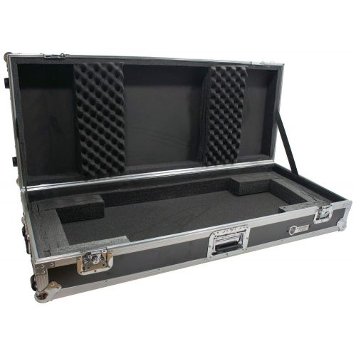  Harmony Audio Harmony Case HCKB61W Flight Ready Rolling ATA Hard Case for 61 Note Keyboard