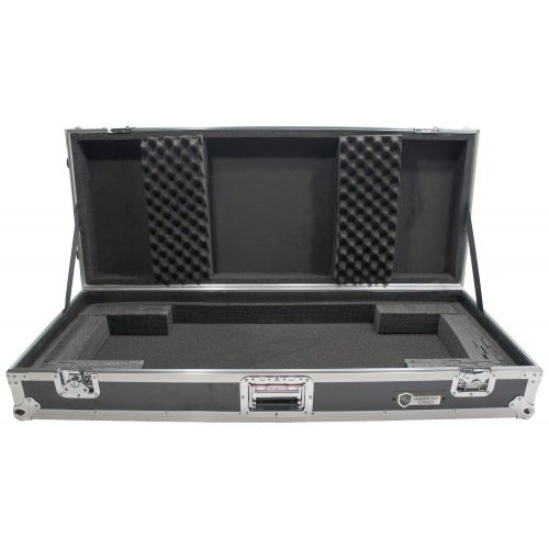  Harmony Audio Harmony Case HCKB61W Flight Ready Rolling ATA Hard Case for 61 Note Keyboard