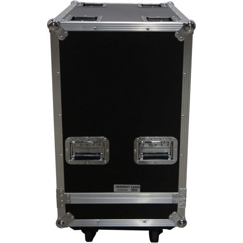  Harmony Audio Harmony Cases HC2EON15C Pro DJ Rolling Road Case Compatible with (2) 15 Pro PA Speakers