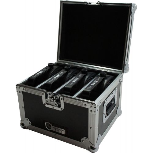  Harmony Audio Harmony Cases HC4SLIMPAR64 Light Flight Road Case Compatible with Chauvet SlimPAR 64 x 4