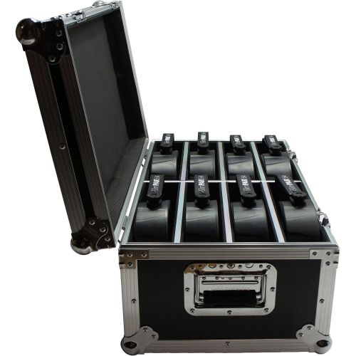  Harmony Audio Harmony Cases HC8SLIMPAR64 Light Flight Road Case Compatible with Chauvet SlimPAR 64 x 8