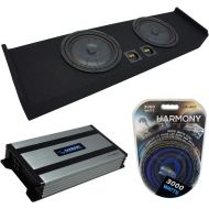 Harmony Audio Kicker CVT12 Compatible with Ford F-150 Super Crew Truck 2009-2020 Bundled with HA-A800.1 Amplifier and Dual 12 Custom Sub Box Enclosure