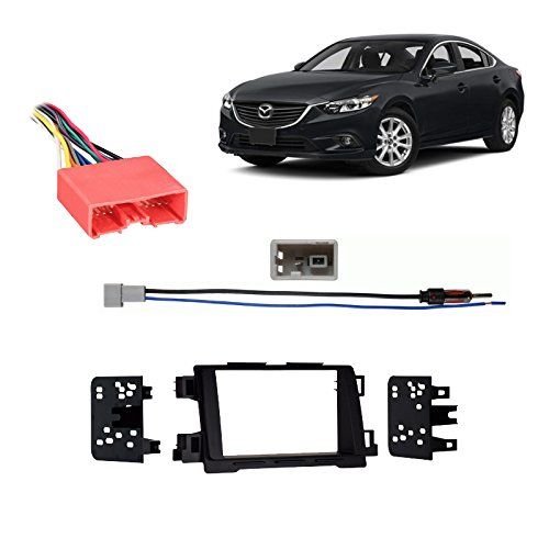  Harmony Audio Mazda Mazda6 14-15 Double DIN Aftermarket Stereo Harness Radio Install Dash Kit