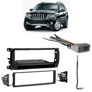 Harmony Audio Fits Jeep Grand Cherokee 2002-2004 Single DIN Harness Radio Install Dash Kit