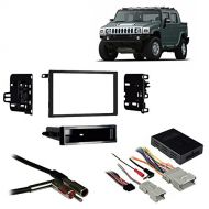 Harmony Audio Fits Hummer H2 2003-2007 Double DIN Aftermarket Harness Radio Install Dash Kit