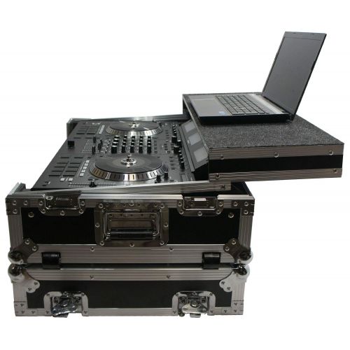  Harmony Audio Harmony HCNS7IIWLTTR Flight Ready Glide Laptop Stand Road DJ Case Numark NS7III