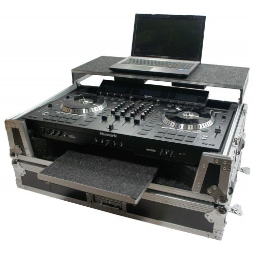  Harmony Audio Harmony HCNS7IIWLTTR Flight Ready Glide Laptop Stand Road DJ Case Numark NS7III