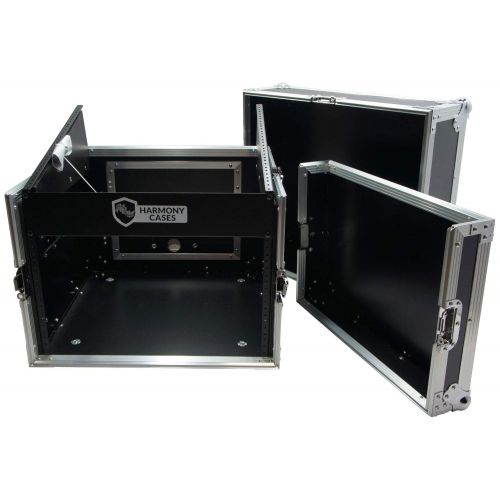  Harmony Audio Harmony Case HCM6U DJ Pro Audio 10U Slant Top 8U Vertical Mixer Rack Case New