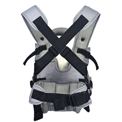  HarnnHalo Ergonomic Baby Child Carrier (7.7 lbs/3.5 kg-33 lbs/15 kg), Detachable Bib, Gray