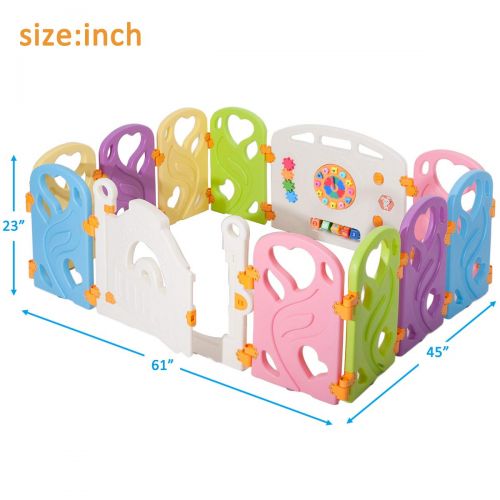  Harper&Bright Designs DreamHouse Kiddie Playpen Home Baby Safety Playards (Classic Style)