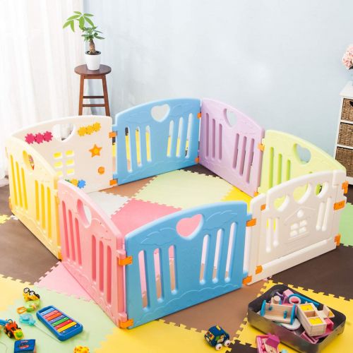  Harper&Bright Designs DreamHouse Kiddie Playpen Home Baby Safety Playards (Classic Style)