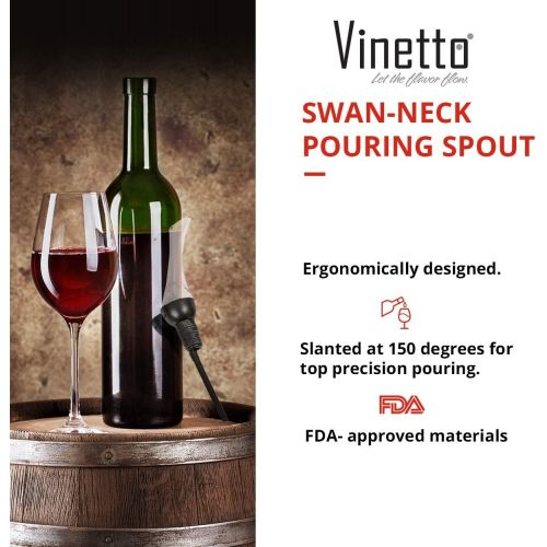  [아마존베스트]Harpeth Trading Vinetto Wine Aerator Pourer and Decanter Spout | Easy, Rapid Way To Help Air Filter Into Wine | Unique Gift Idea for Women, Men, and Wine Enthusiasts | Discover Wines Full Potentia